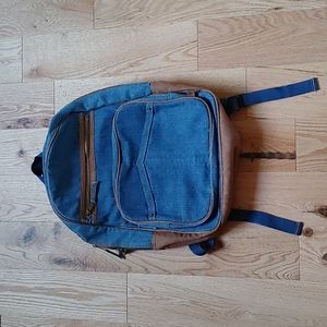 Denim & Suede Backpack.